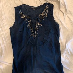 Banana Republic Navy linen tank (Size s)